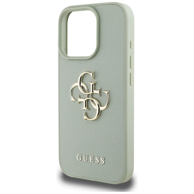 Guess Grained Big 4G Logo Small Classic Logo case for iPhone 16 Pro - green