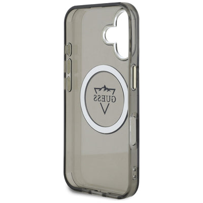 Guess IML Metal Mountain Logo MagSafe case for iPhone 16 - black