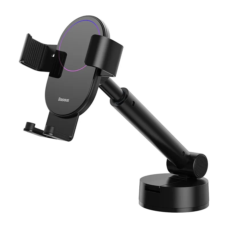 Gravity car mount for Baseus Tank phone with suction cup (black) - Product Image 2