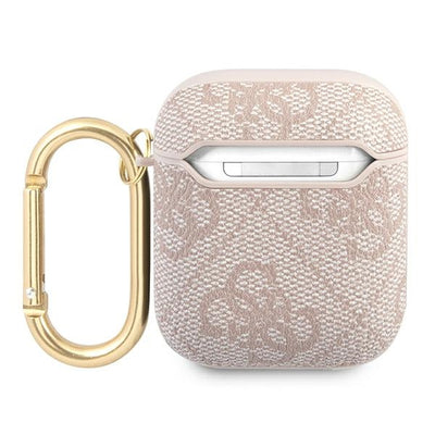 Guess 4G Script Metal Collection Case for AirPods 1 / 2 - Pink