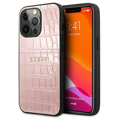 Guess Croco Strap Collection iPhone 13 Pro / 13 6.1" Case - Pink