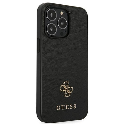 Guess Saffiano 4G Small Metal Logo case for iPhone 13 Pro / 13 6.1" - black
