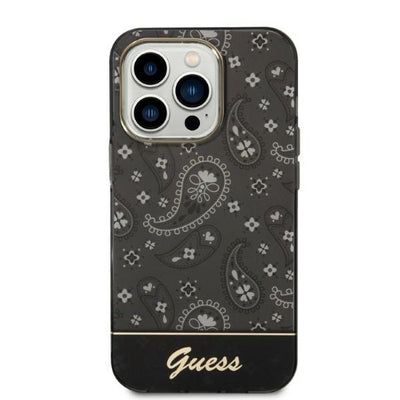 Guess Bandana Paisley Case for iPhone 14 Pro Max 6.7" - Black