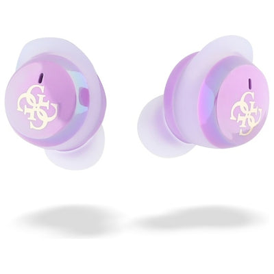 Guess 4G Printed Logo Bluetooth TWS Headphones + Docking Station - Purple