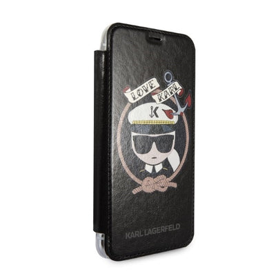 Karl Lagerfeld Signature Glitter iPhone X/Xs Case - Black