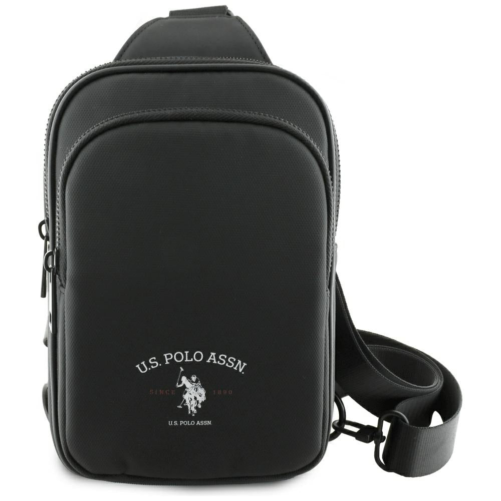 US Polo Petit Pique Crossbody Arch Phone Bag Black — U.S. Polo Assn.