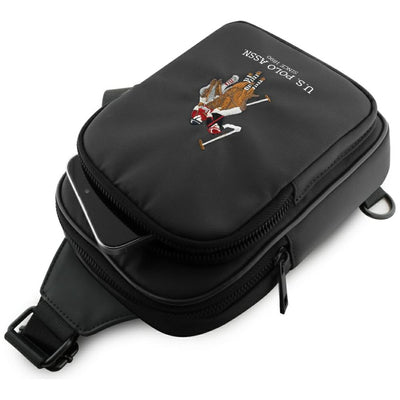 US Polo Petit Pique Crossbody Phone Bag Black — U.S. Polo Assn.