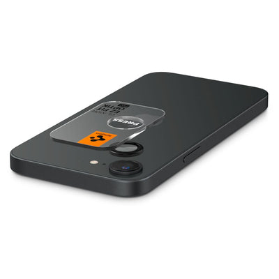 Spigen Optik Pro GLAS.TR "Ez Fit" Camera Cover 2-pack for iPhone 16e - Black