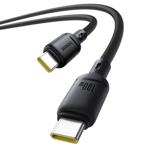 Baseus Silky Series 100W USB-C - USB-C 1m Cable - Black