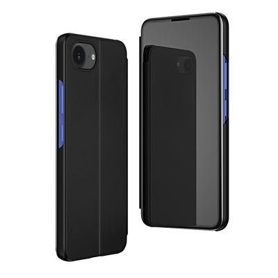 Clear View Case for iPhone 16e / 17e Flip Cover - Black — Hurtel