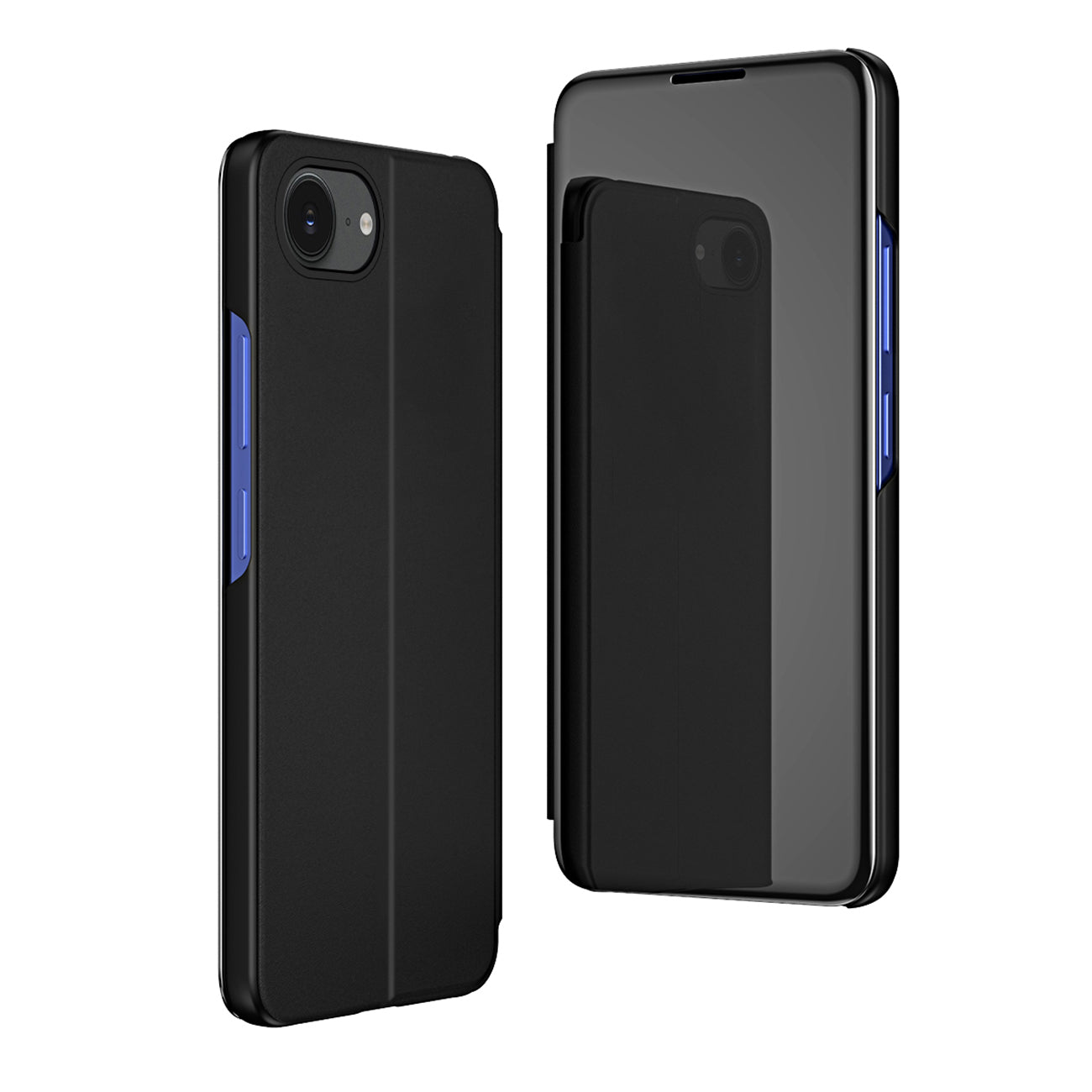 Clear View Case for iPhone 16e / 17e Flip Cover - Black — Hurtel