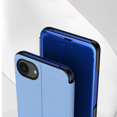 Clear View Case for iPhone 16e / 17e Flip Cover - Blue — Hurtel