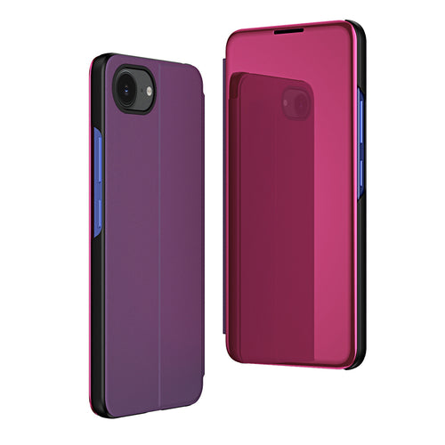 Clear View Case for iPhone 16e / 17e Flip Cover - Pink — Hurtel