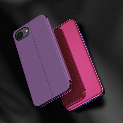 Clear View Case for iPhone 16e / 17e Flip Cover - Pink — Hurtel