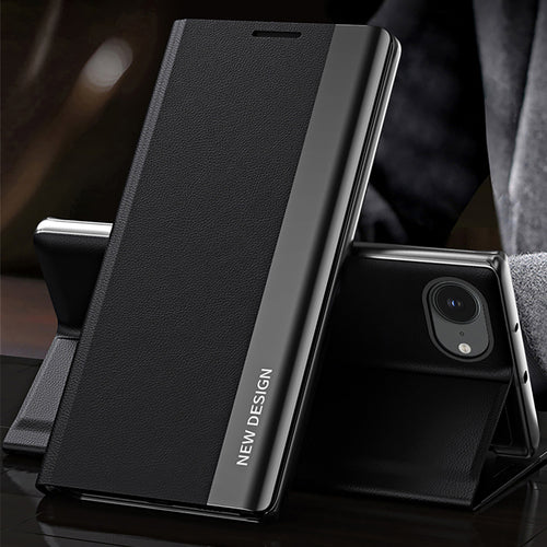 Sleep Case Pro for iPhone 16e / 17e with flap and stand - black — Hurtel