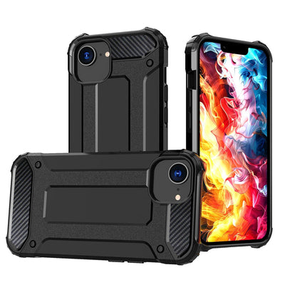 Hybrid Armor case for iPhone 16e / 17e - black — Hurtel