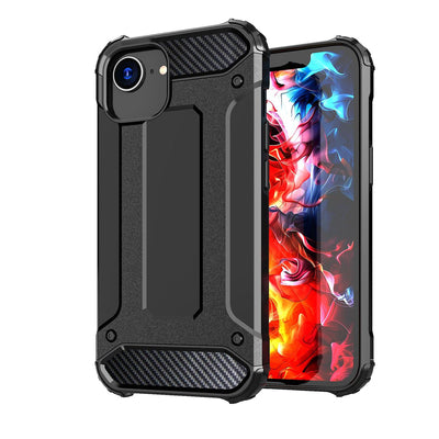 Hybrid Armor case for iPhone 16e / 17e - black — Hurtel
