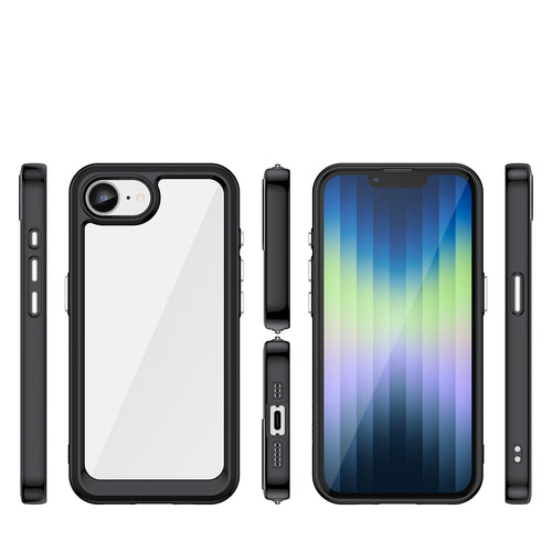 Outer Space Case for iPhone 16e / 17e with Flexible Frame - Black — Hurtel