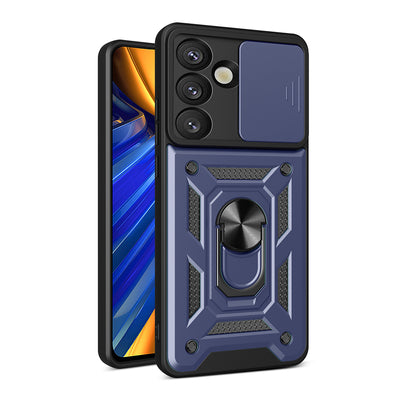 Hybrid Armor Camshield with Stand and Camera Cover for Samsung Galaxy S25 Edge - Blue — Hurtel