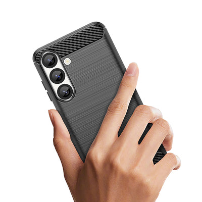 Carbon Case for Samsung Galaxy S25 Edge - Black — Hurtel