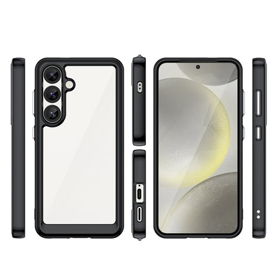 Outer Space Case for Samsung Galaxy S25 Edge Cover with Flexible Frame - Black — Hurtel