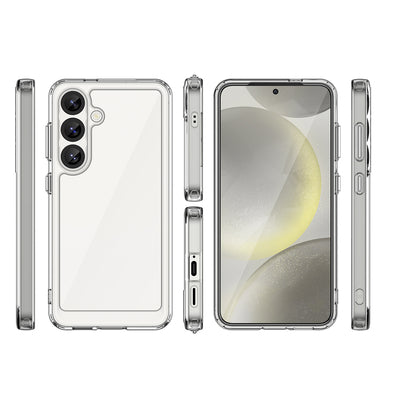 Outer Space Case for Samsung Galaxy S25 Edge Cover with Flexible Frame - Transparent — Hurtel