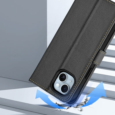 Dux Ducis Lawa Leather Case for iPhone 15 - Black