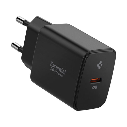 Spigen Essential EE201EU USB-C 20W Wall Charger - Black