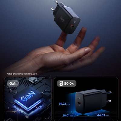 Spigen Essential EE201EU USB-C 20W Wall Charger - Black