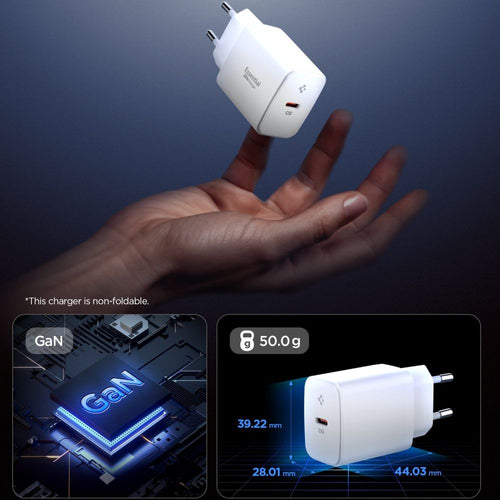 Spigen Essential EE201EU USB-C 20W Wall Charger - White