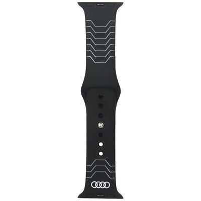 Audi Geometric Pattern Silicone Watch Strap for Apple Watch 40 / 41 / 42 mm - black