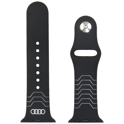Audi Geometric Pattern Silicone Watch Strap for Apple Watch 40 / 41 / 42 mm - black