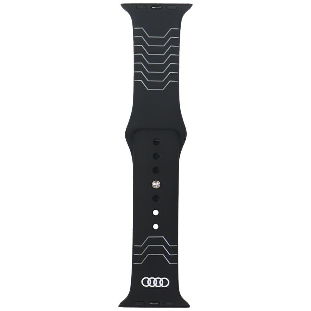 Audi Geometric Pattern Silicone Watch Strap for Apple Watch 44 / 45 / 46 / 49 mm - black