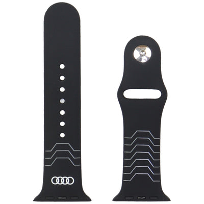 Audi Geometric Pattern Silicone Watch Strap for Apple Watch 44 / 45 / 46 / 49 mm - black