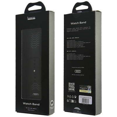 Audi Geometric Pattern Silicone Watch Strap for Apple Watch 44 / 45 / 46 / 49 mm - black
