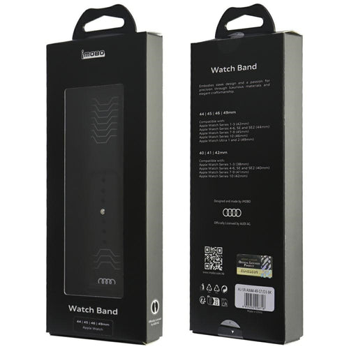 Audi Geometric Pattern Silicone Watch Strap for Apple Watch 44 / 45 / 46 / 49 mm - black