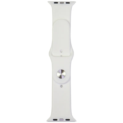 Audi Sport Red Logo Silicone Watch Strap for Apple Watch 44 / 45 / 46 / 49 mm - white