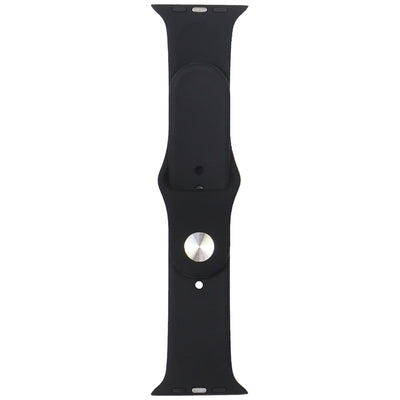 Audi Sport Red Logo Silicone Watch Strap for Apple Watch 44 / 45 / 46 / 49 mm - black