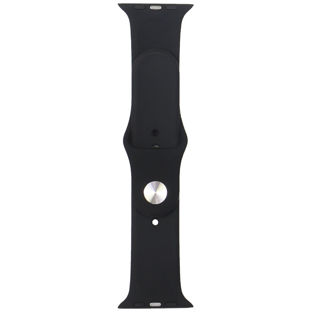 Audi Sport Red Logo Silicone Watch Strap for Apple Watch 44 / 45 / 46 / 49 mm - black