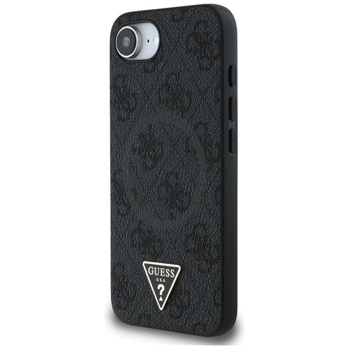 Guess 4G Ring Triangle Logo MagSafe case for iPhone 16e - black