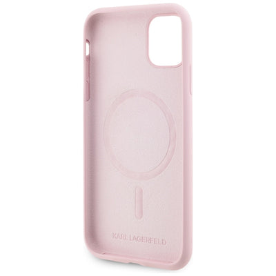Karl Lagerfeld Silicone Karl&Choupette MagSafe iPhone 11 Case - Pink