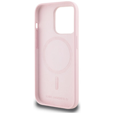 Karl Lagerfeld Silicone Karl&Choupette MagSafe Case for iPhone 14 Pro Max - Pink