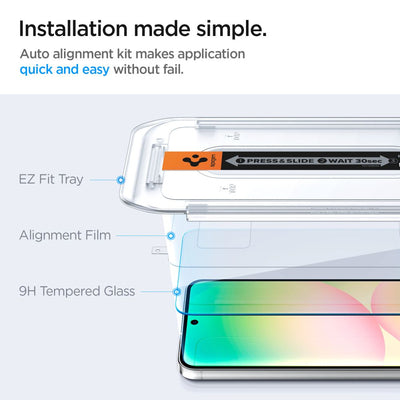 Spigen Glas.tR EZ Fit Tempered Glass for Samsung Galaxy S24 FE (2 pcs.)