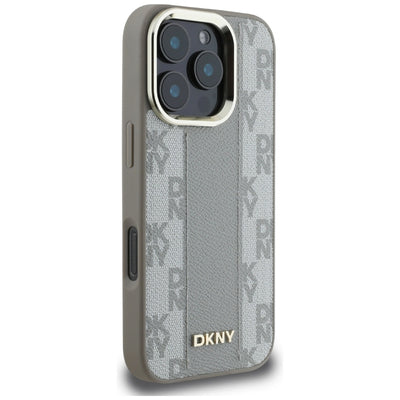 DKNY Checkered Pattern Magsafe iPhone 16 Pro Case - Beige