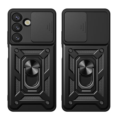 Hybrid Armor Camshield Case with Stand and Camera Cover for OnePlus Ace Pro 5G / 10T 5G - Black — Hurtel