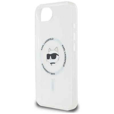 Karl Lagerfeld IML Metal Choupette Head MagSafe iPhone 16e Case - White