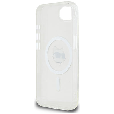 Karl Lagerfeld IML Metal Choupette Head MagSafe iPhone 16e Case - White