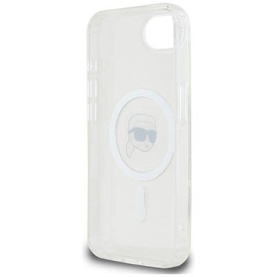 Karl Lagerfeld IML Metal Karl Head MagSafe Case for iPhone 16e White