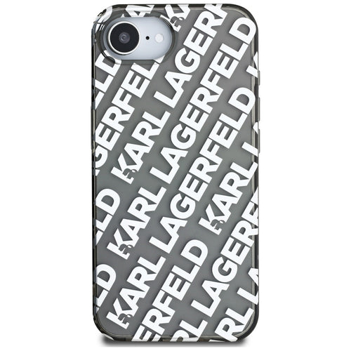 Karl Lagerfeld IML Repeat Logo case for iPhone 16e - silver