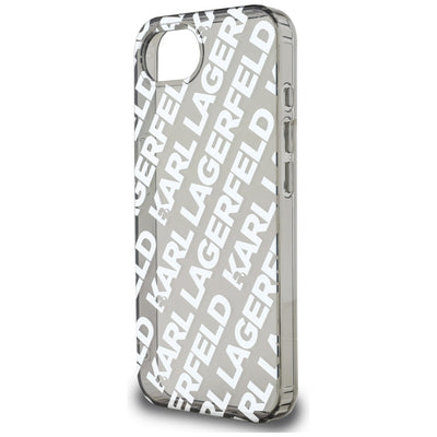 Karl Lagerfeld IML Repeat Logo case for iPhone 16e - silver